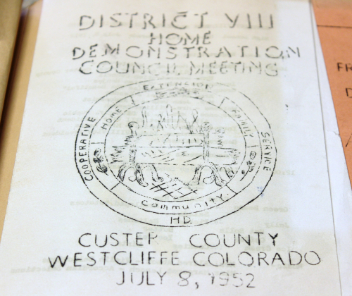 Westcliffe Home Demonstration Council Meeting program cover