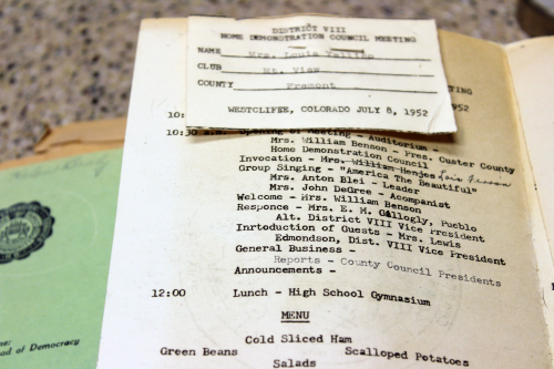 Westcliffe Home Demonstration Council Meeting program