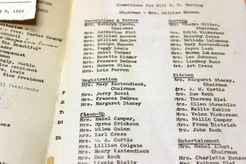 Westcliffe Home Demonstration Council Meeting program 