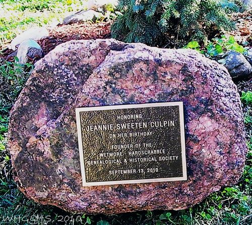 History Center Culpin Blue Spruce plaque